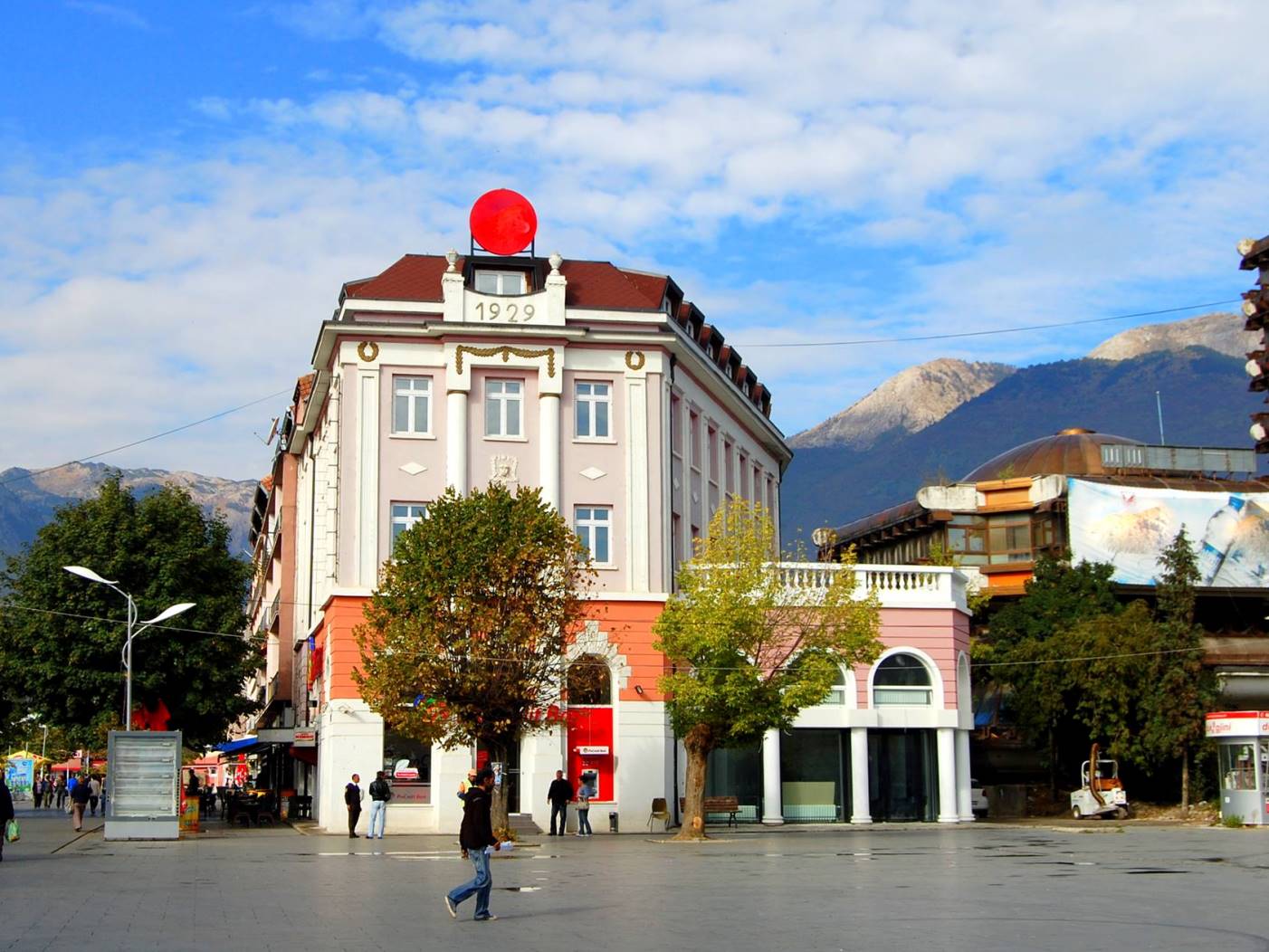 city centre of peja in kosovo
