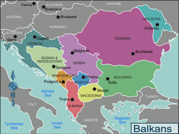 kosovo on the map of the balkans